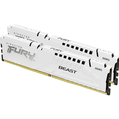 Kingston FURY Beast RGB KF564C32BWEK2-64 64GB (32GB x2) DDR5 6400MT/s White System Memory Kingston FURY Beast RGB KF564C32BWEK2-64 64GB (32GB x2) DDR5 6400MT/s White System Memory